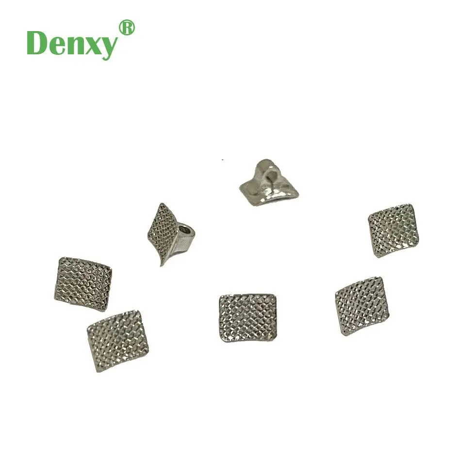 Denxy 50pcs High Quality Dental Lingual Buttons Orthodontic Bondable Lingual Eyelet  Dental Material Orthodontist