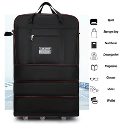 Bolsa de viaje con ruedas universales de gran capacidad, mochila plegable de tela Oxford para estudiar en el extranjero, Maleta de almacenamiento de equipaje de avión, nuevo X49C