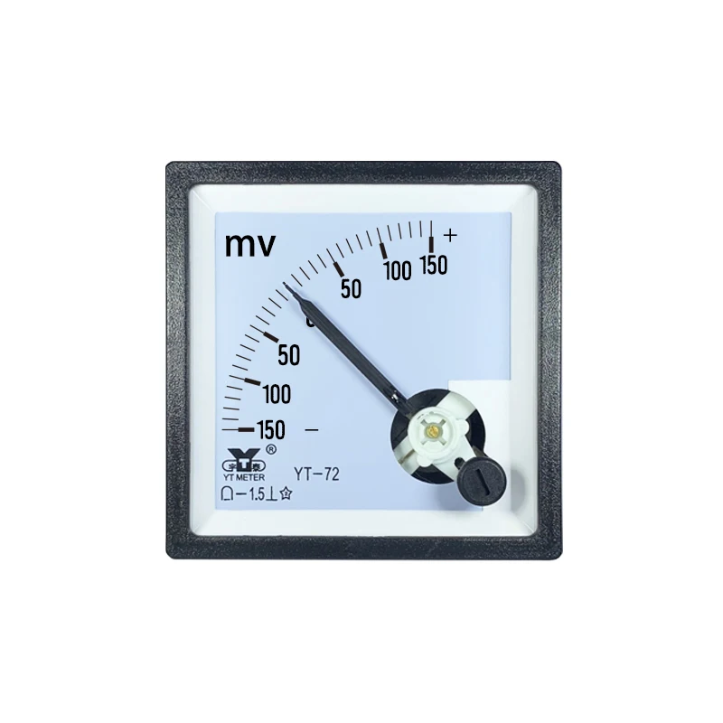 Yt72 ± millivoltmeter voltmeter positive and negative 50mV bidirectional 75mV 100mV 200mV 300mV 500mv 1000mV pointer cp72 direct