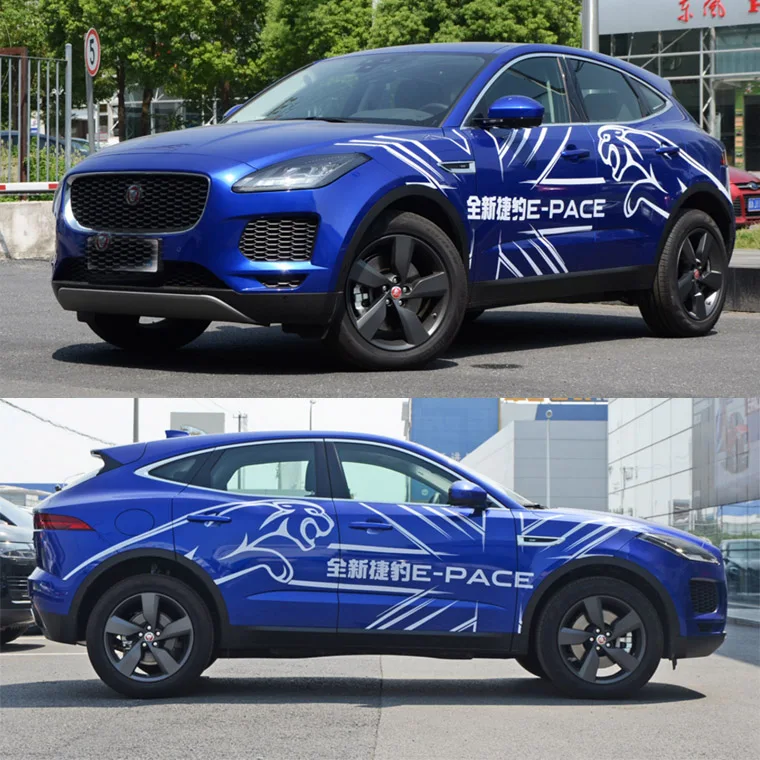 SUV Car Sticker For Jaguar E-PACE Body Exterior Decoration Pull Flower Color Bar F-TYPE Door Leopard Pattern Sticker