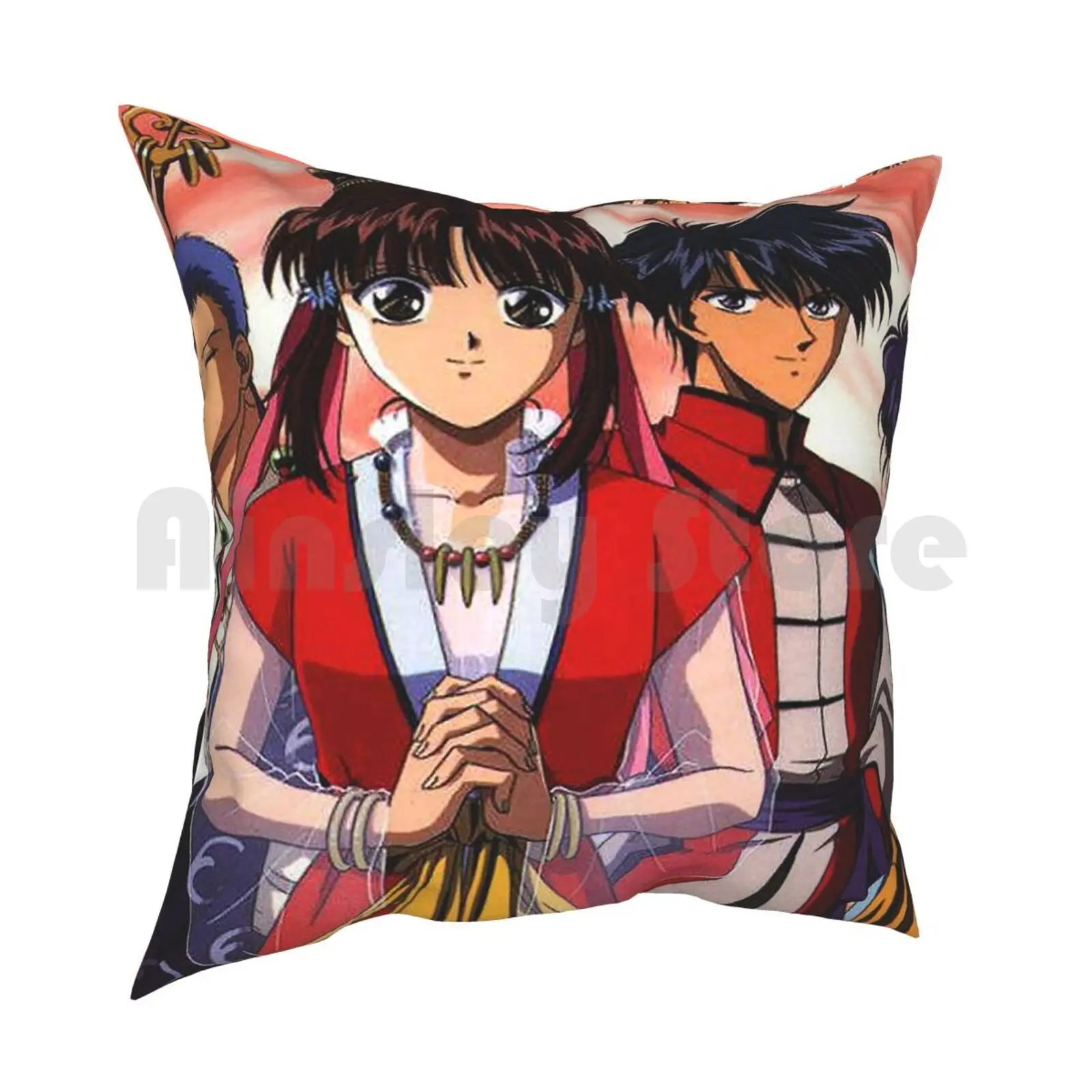 Fushigi Yuugi Pillow Case Printed Home Soft Throw Pillow Fushigi Yuugi Fushigi Y ? Gi Nuriko Chichiri Mitsukake Tasuki