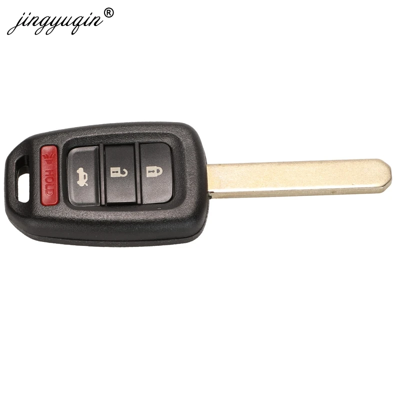 Obudowa kluczyka samochodowego jingyuqin 10 sztuk/partia 2/3/4 przycisk dla Honda Civic City Fit HR-V XR-V Auto pilot