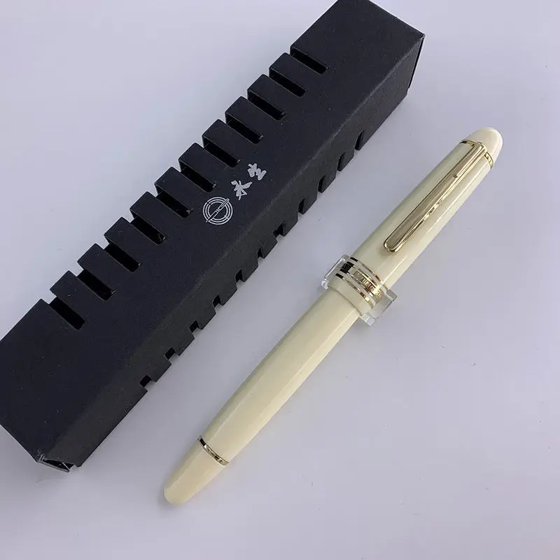 

Luxury Yong Sheng 628 Fountain Pen Plastic Ink Pen Classic White Spin Converter Filler Stationery School Supplies