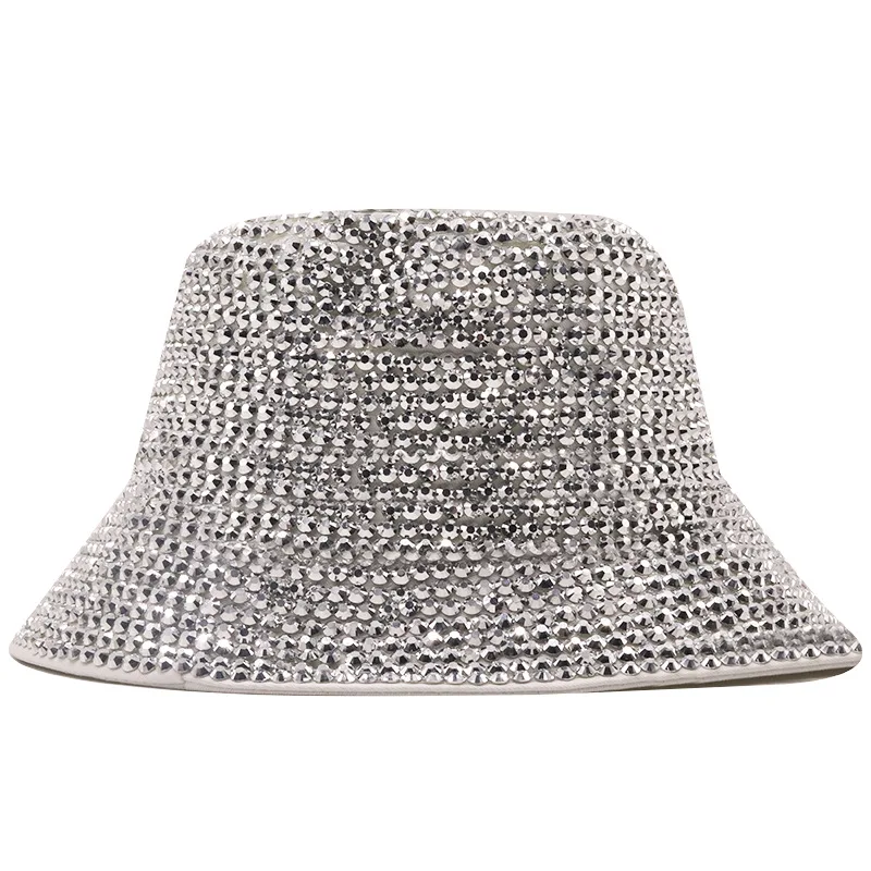 Runde Spitze Strass Perle Fedora handgemachte Strass voller Diamant Hut Männer und Frauen britischen Outdoor hellen Diamant Flash di – Detail 16