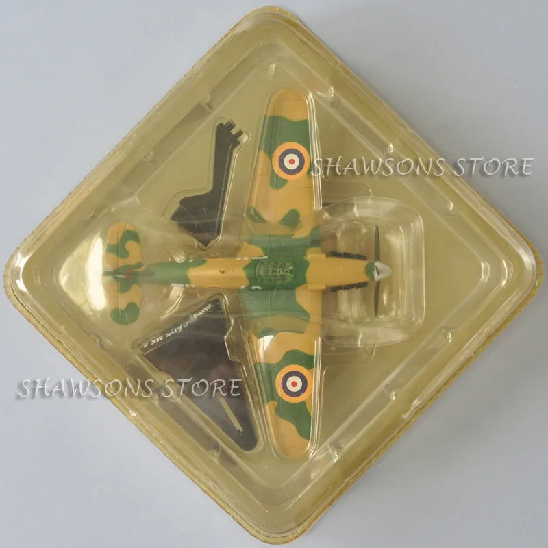 1:100 Scale Diecast Metal Historical Airplane Model Toy Hurricane MK II Fighter Aircraft Miniature Plane Replica