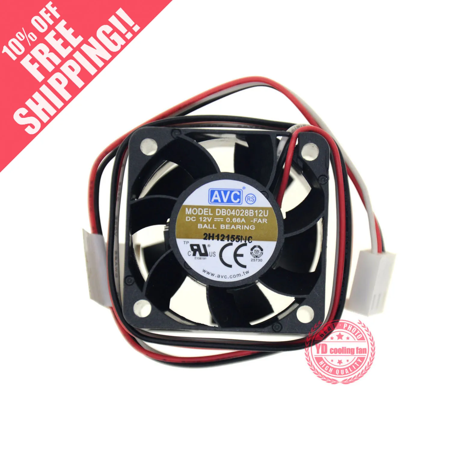 NEW AVC 4028 4CM 3PIN DB04028B12U 12V 0.66A cooling fan