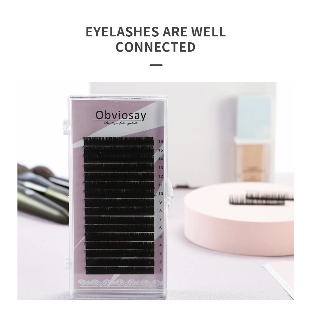 High quality 16Rows thickness 0.03 to 0.20 Faux mink eyelashes individual eyelash lashes soft eyelash extension False eyelash