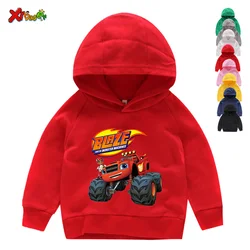 Blaze Monster Machines Children's Clothes Boy clothing Blazing Game Anime T-Shirt Boy or Girl Top Sweatshirt Hoodie 3T-9T