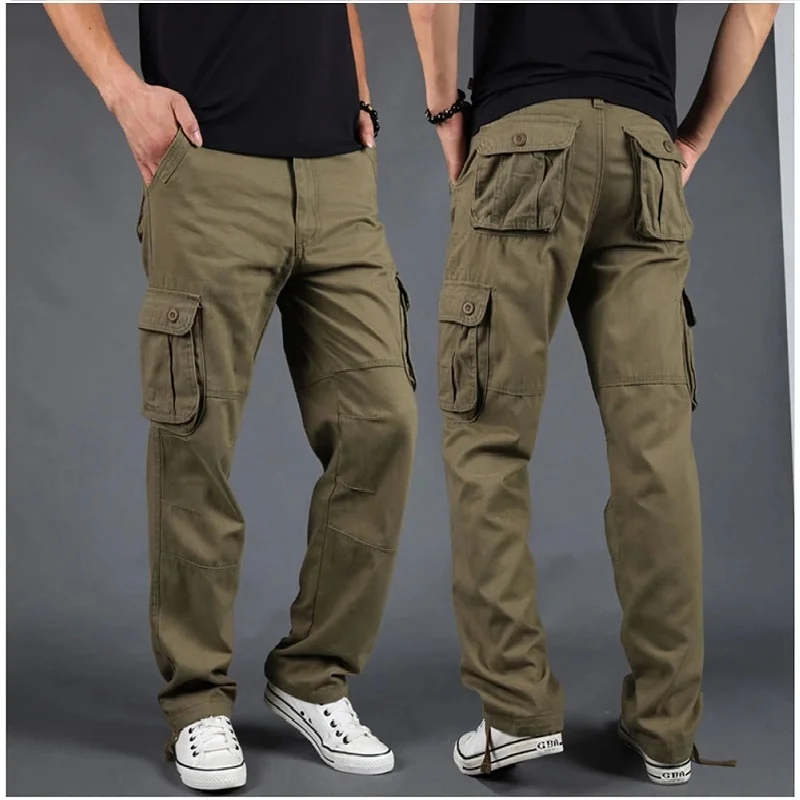 

Trendy Loose Baggy Cargo Pants Men Casual Cotton Pants with Multi Pocket Fashion Trousers Joggers Pants Man Clothing