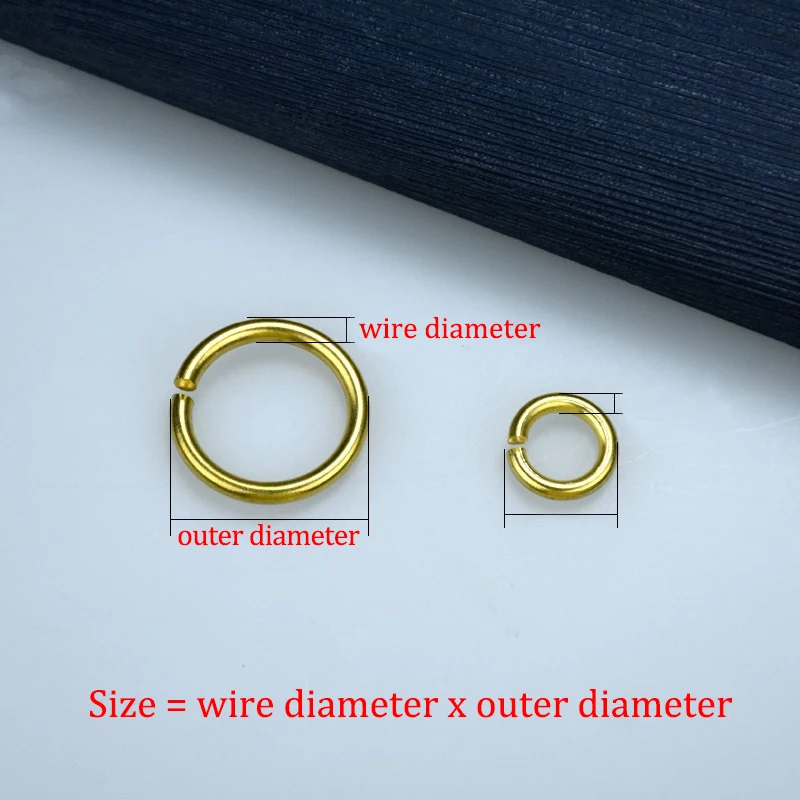 10pcs Solid brass Open O ring seam Round jump ring Garments shoes Leather craft bag Jewelry findings repair connectors