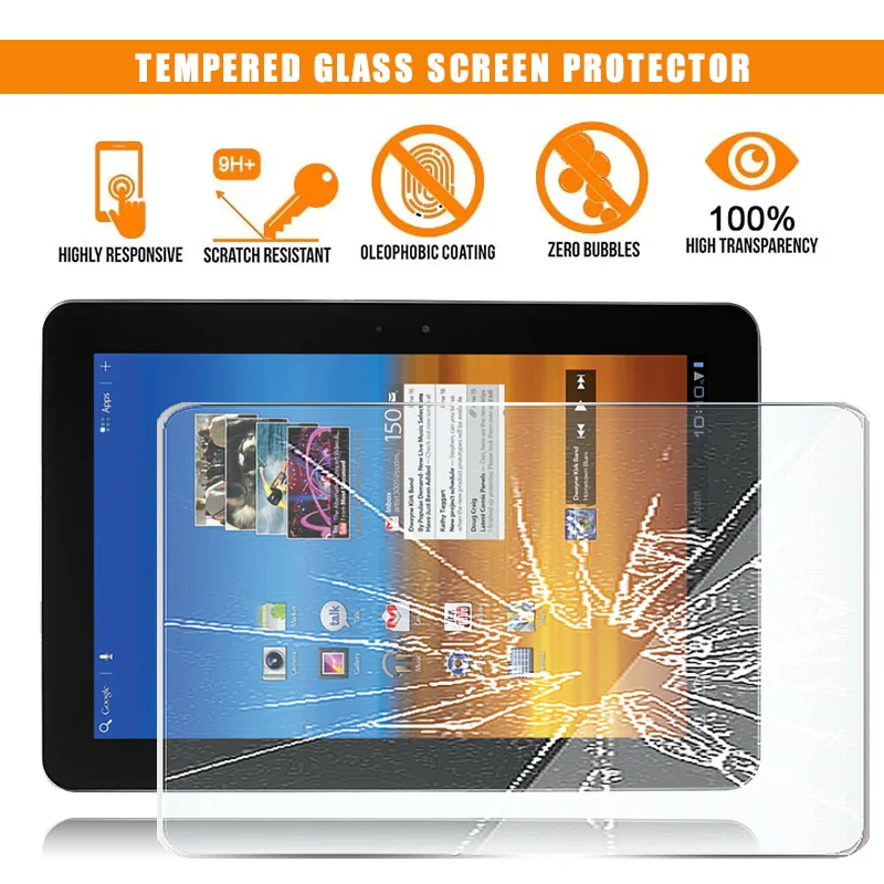 

For Samsung Galaxy Tab 10.1 / Tab 10.1 LTE Tablet Tempered Glass Screen Protector Scratch Resistant Anti-fingerprint Film Cover