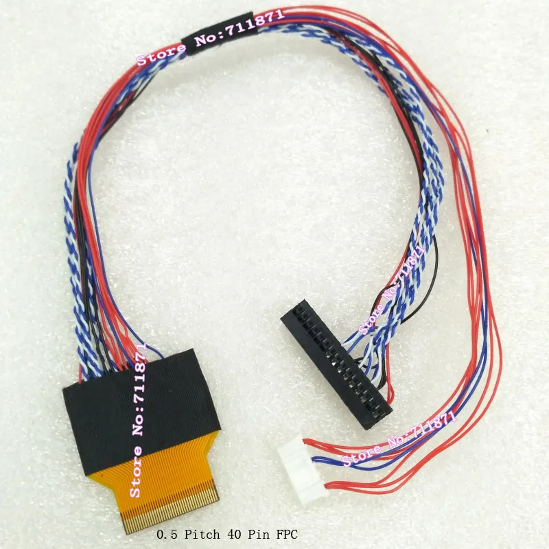 0,5 paso 40P FPC LVDS 1ch 8bit cable de pantalla Lcd B101EAN01.4 Cable de línea de pantalla 40 pines FPC FFC 1ch 8bit LVDS línea de cable de pantalla