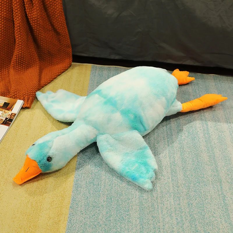 50-190cm Big Goose Plush Toy Kawaii  New Style Colorful Huge Duck Pillow Stuffed Animal Boba Goose Doll Birthday Gifts for Kids