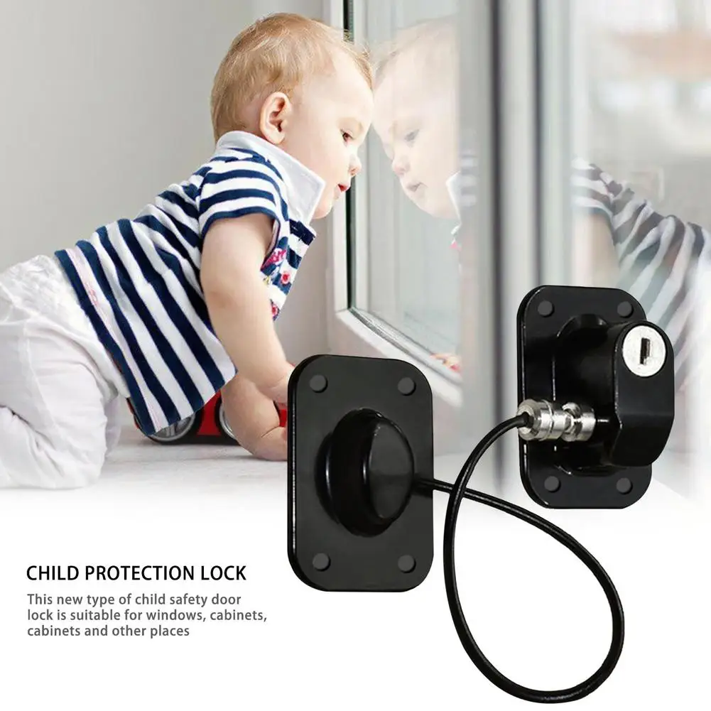 Strong Sticky Window Lock Protect Children Against Hurt Door Cabinet Limiter Password Easy Install Baby Safe Cabinet Limiter