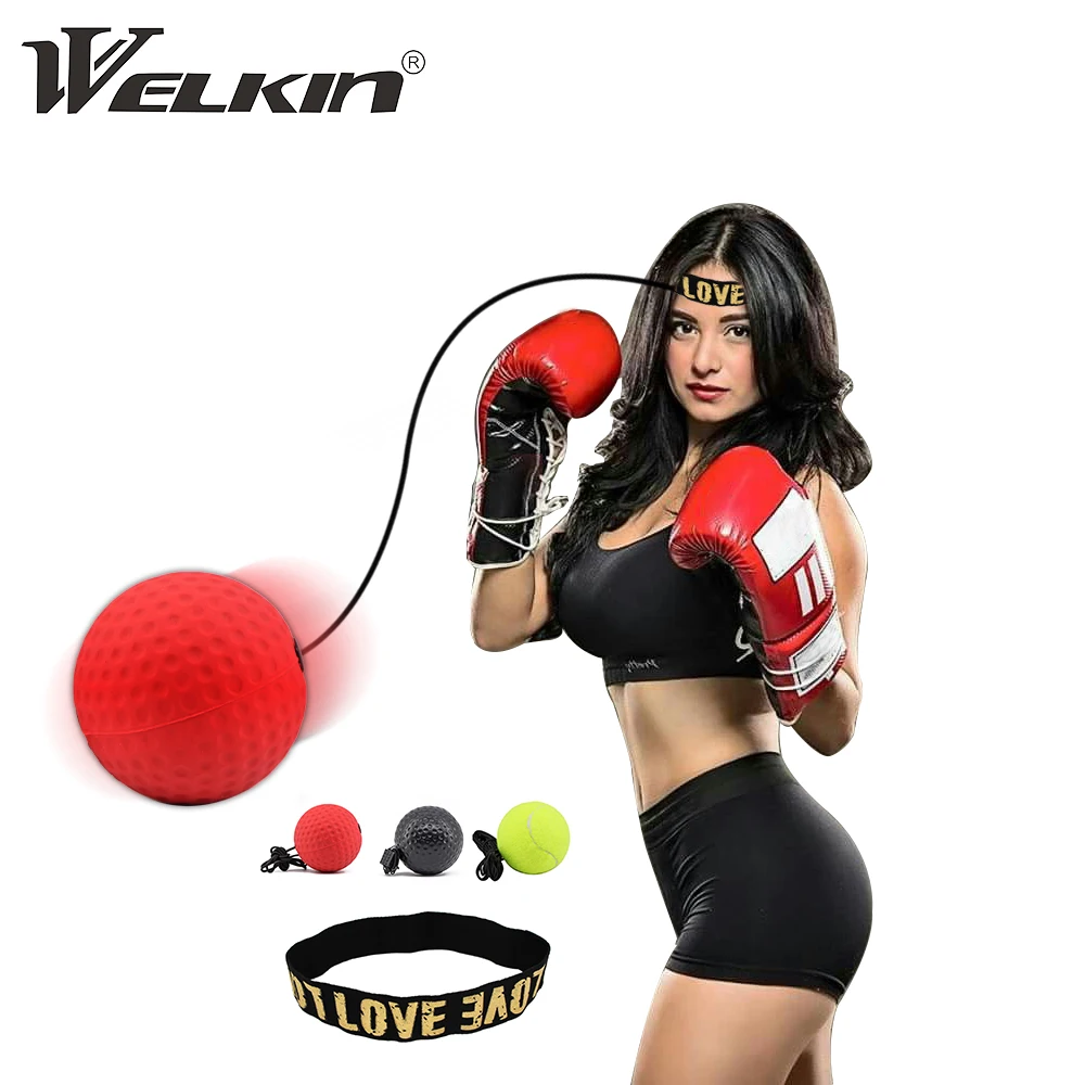 Boxing Reflex Speed Punch Ball MMA Sanda Boxer Raising Reaction Force Hand Eye Training Set Stress Gym Boxing Muay Thai Exercise