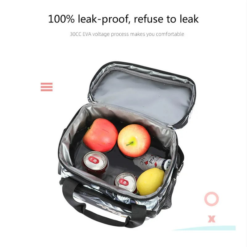 DENUONISS New 2020 Women Printed Portable Cooler Bag Leakproof 16 Cans Insulated Thermal Bag Shoulder Refrigerator Beer Bag