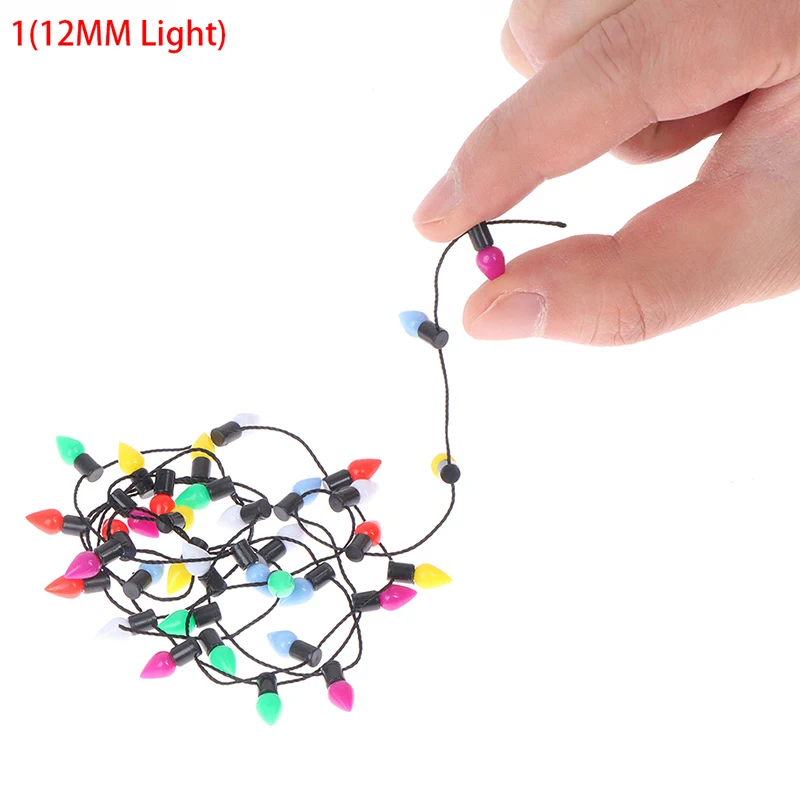 1/12 Dollhouse Miniature Festival Decorative 1M Lamp String Fake Lights Bulb Mini Furniture Doll Accessories