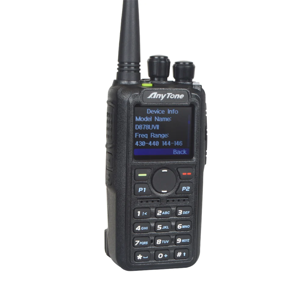 

AT-D878UVII Plus Anytone Ham Walkie Talkie Bluetooth PTT GPS APRS Dual Band VHF/UHF Digitial DMR Analog Portable Two Way Radio