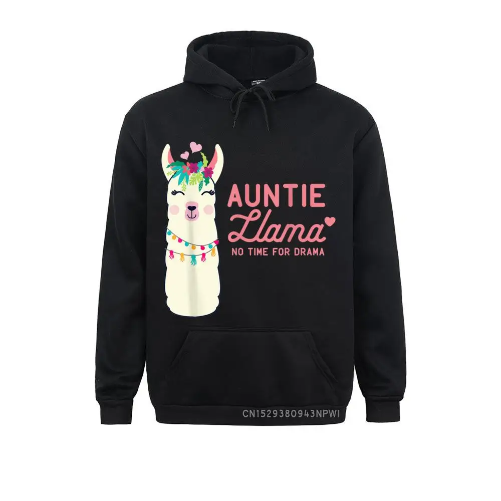 

Cute Auntie Llama Funny Alpacas Llamas Lover Gift For Aunt Pullover Winter Sweatshirts 2021 New Boy Hoodies Classic Clothes