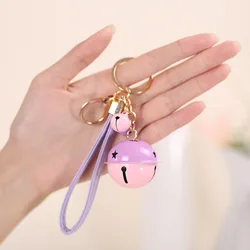 New Bell Keychain New Gift DIY Key Chain PU Leather Cord Car Key Ring Bag Pendant Gift Jewelry 3032