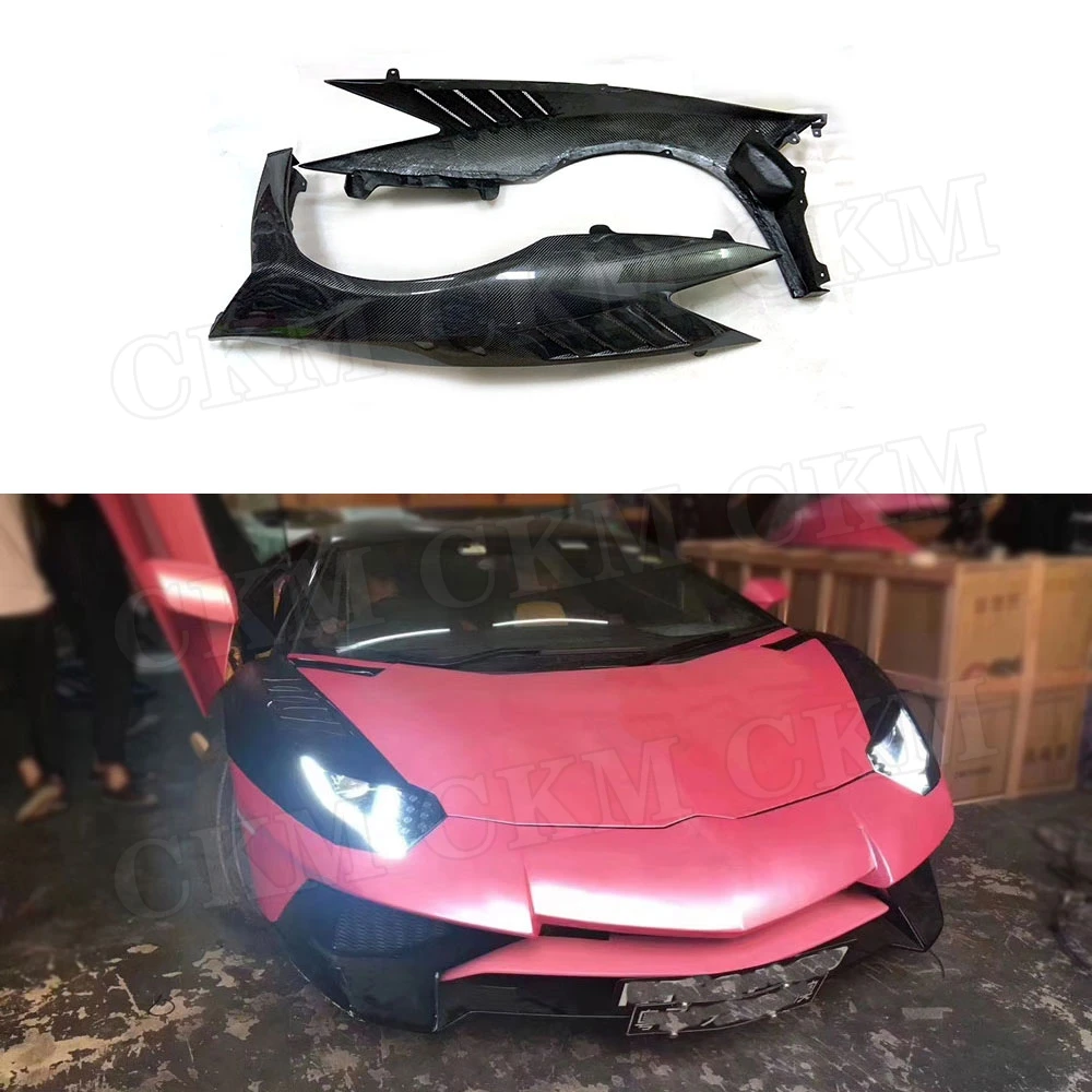 

Carbon fiber Front Side Fender Air Vent Trim Frame Covers case For Lamborghini LP700 LP720 LP750