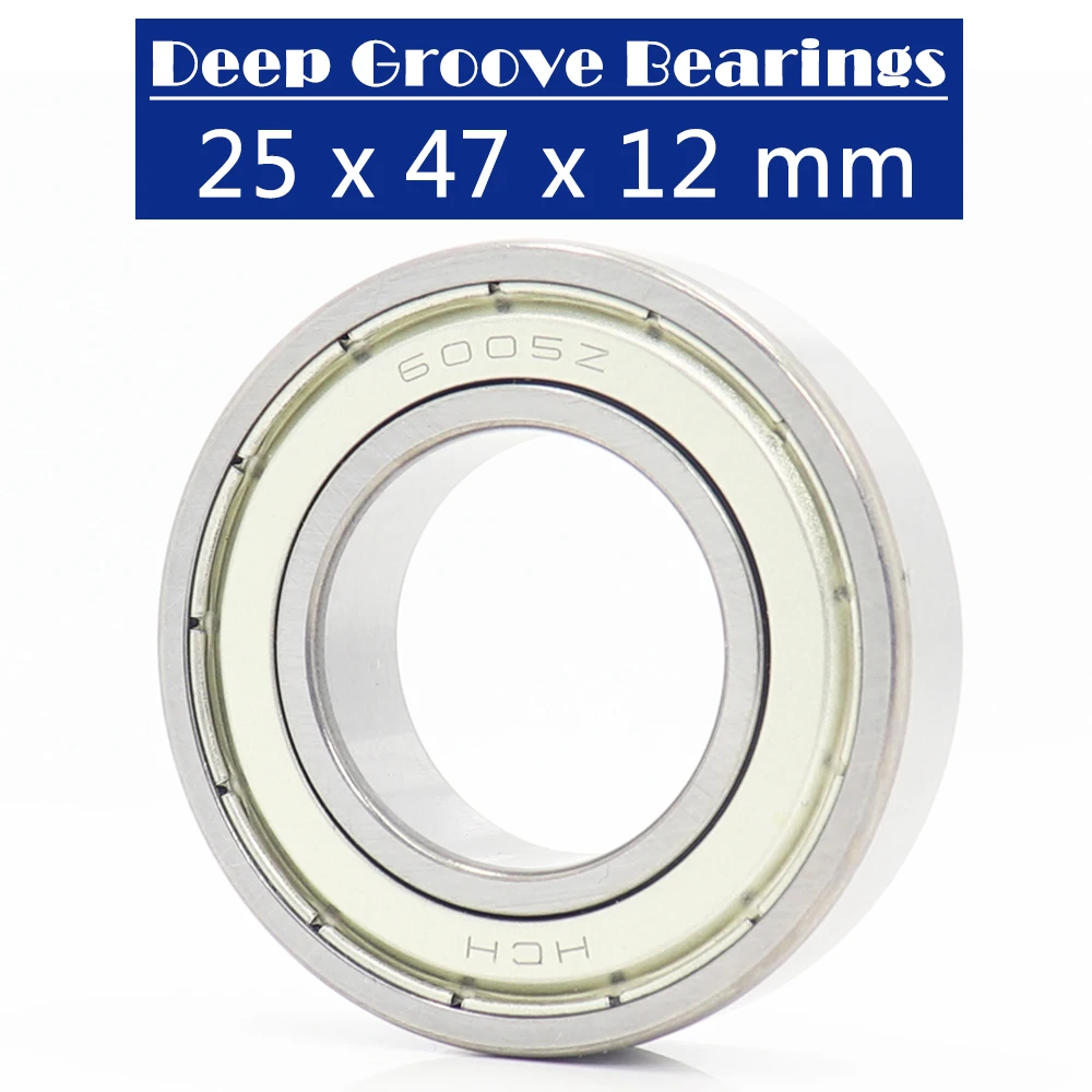 6005ZZ Bearing 25*47*12 mm ( 4 PCS ) For Electric Lawn Mowers Deep Groove 6005 Z ZZ Ball Bearings 6005Z