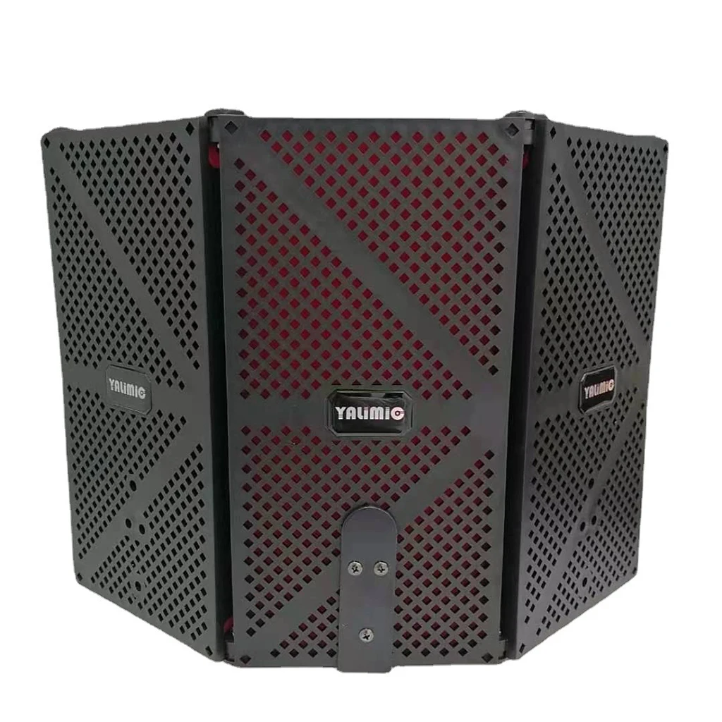 CHOYUE Bouclier d'isolation de Microphone d'enregistrement de Studio Professionnel à 3 Portes Écran Anti-Vent de Microphone de Filtre Anti-Pop Pliable avec équipement d'enregistrement insonorisant en