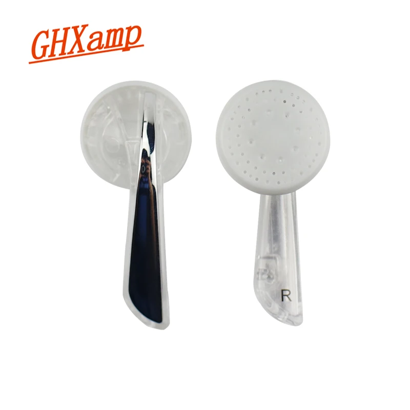 15.4mm headphone Earphone Shell Housing Transparent Flat Case With Cover Fashion Repair Parts for DP100 MX760 1Pairs