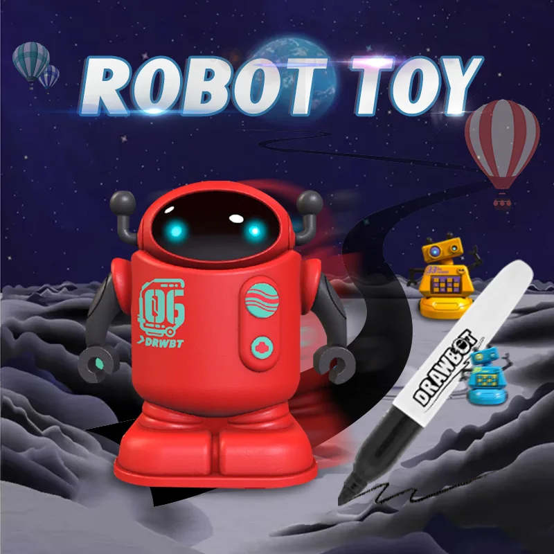 New Novelty toys HeLICMax Draw Line Robot Drawbot Robot line tracking Gibbi Planet Programming Accompany Toys for Children Gift