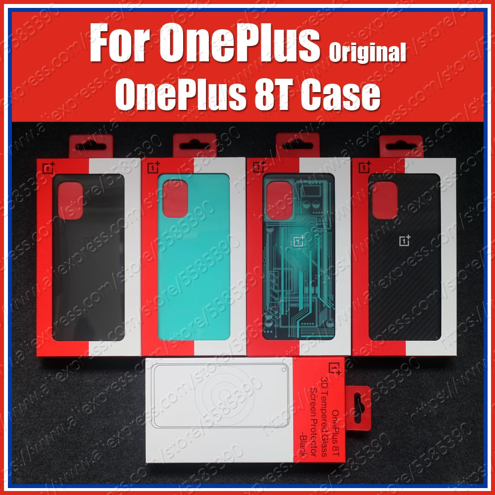 KB2001 Official Protection Covers For OnePlus 8T Case Real Original Sandstone Quantum Bumper Cyborg Cyan Carbon Bumper