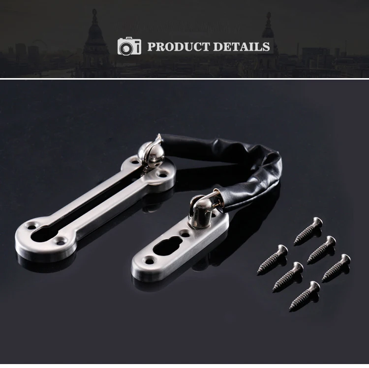 WV Anti-diebstahl Edelstahl Hotel Tür Kette Latch Sicherheit Wache Sicherheit Lock Sicherheit Limiter Werkzeuge Hardware für Hause tür – Detail 15