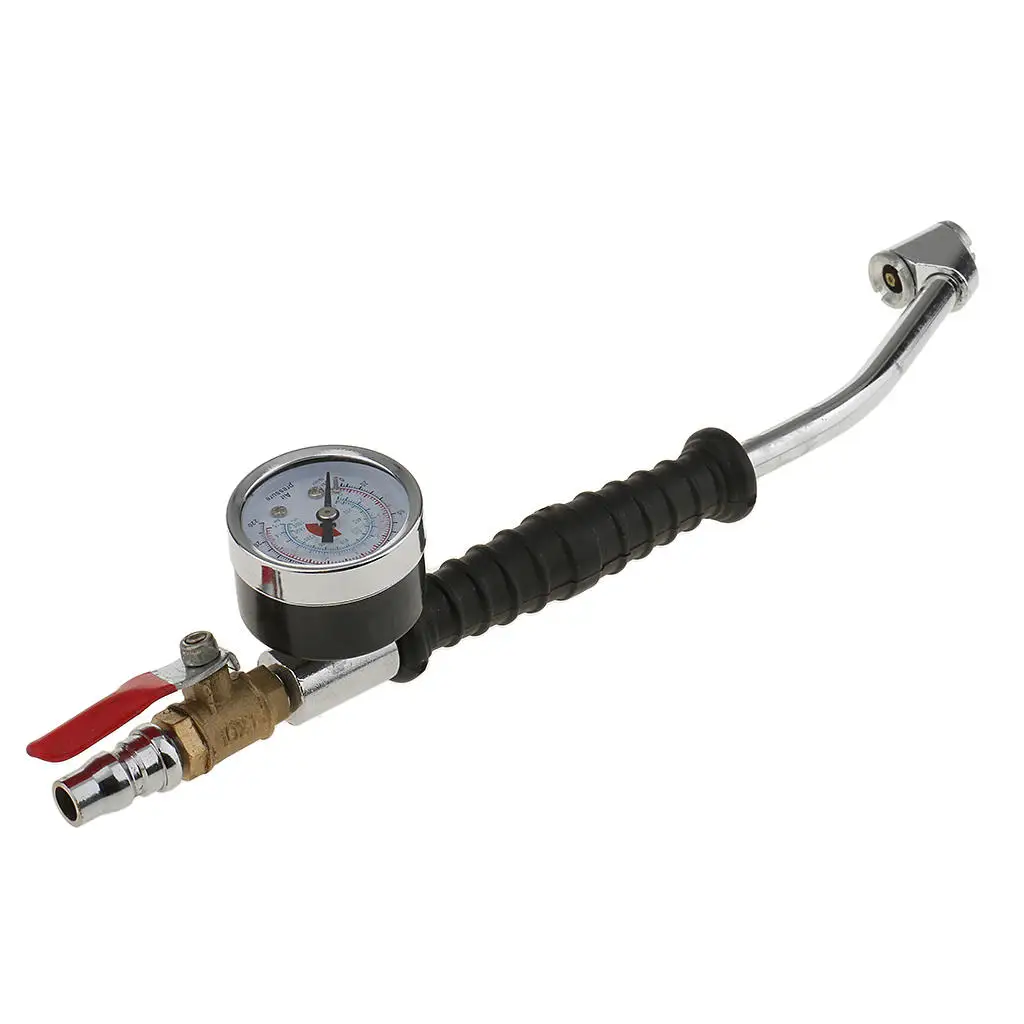 Car Truck Wheel Tyre Air Line Inflator Dial Pressure Gauge 220 PSI Air Gauge Air Tire Inflator 16 Bar