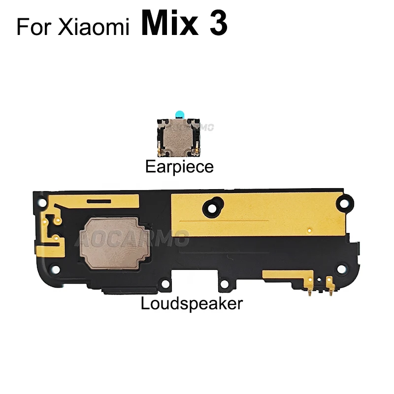 Aocarmo For Xiaomi Mix 3 Mi Mix3 Top Ear Speaker Earpiece Bottom Loud Speaker Buzzer Ringer Flex Cable Repair Parts