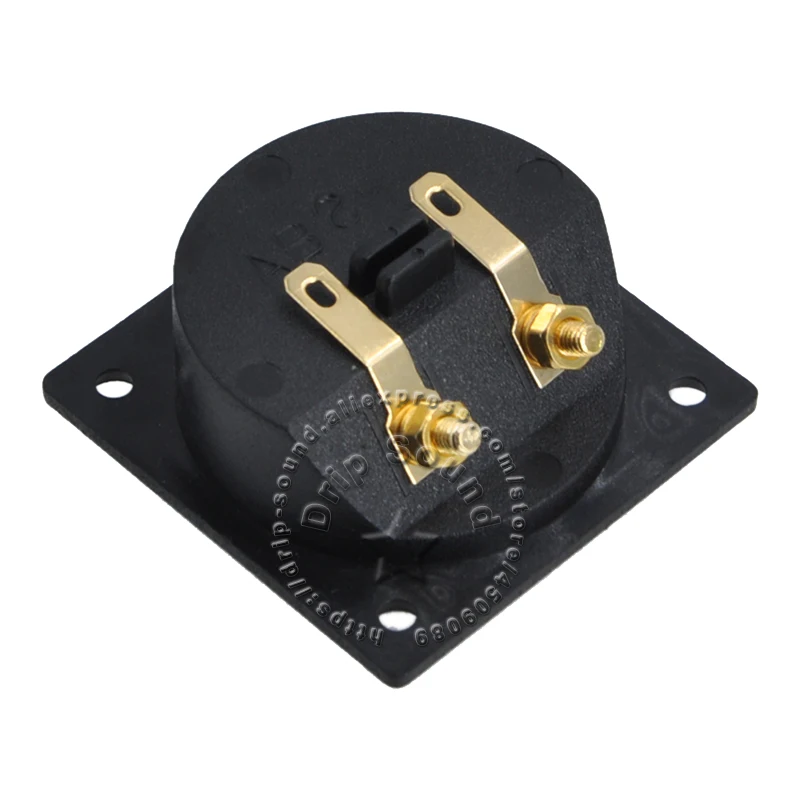 2x Speaker Box Terminal Square Spring/Twist Cup Connector Subwoofer Enclosure Wire 57x57mm/2.24"x2.24"