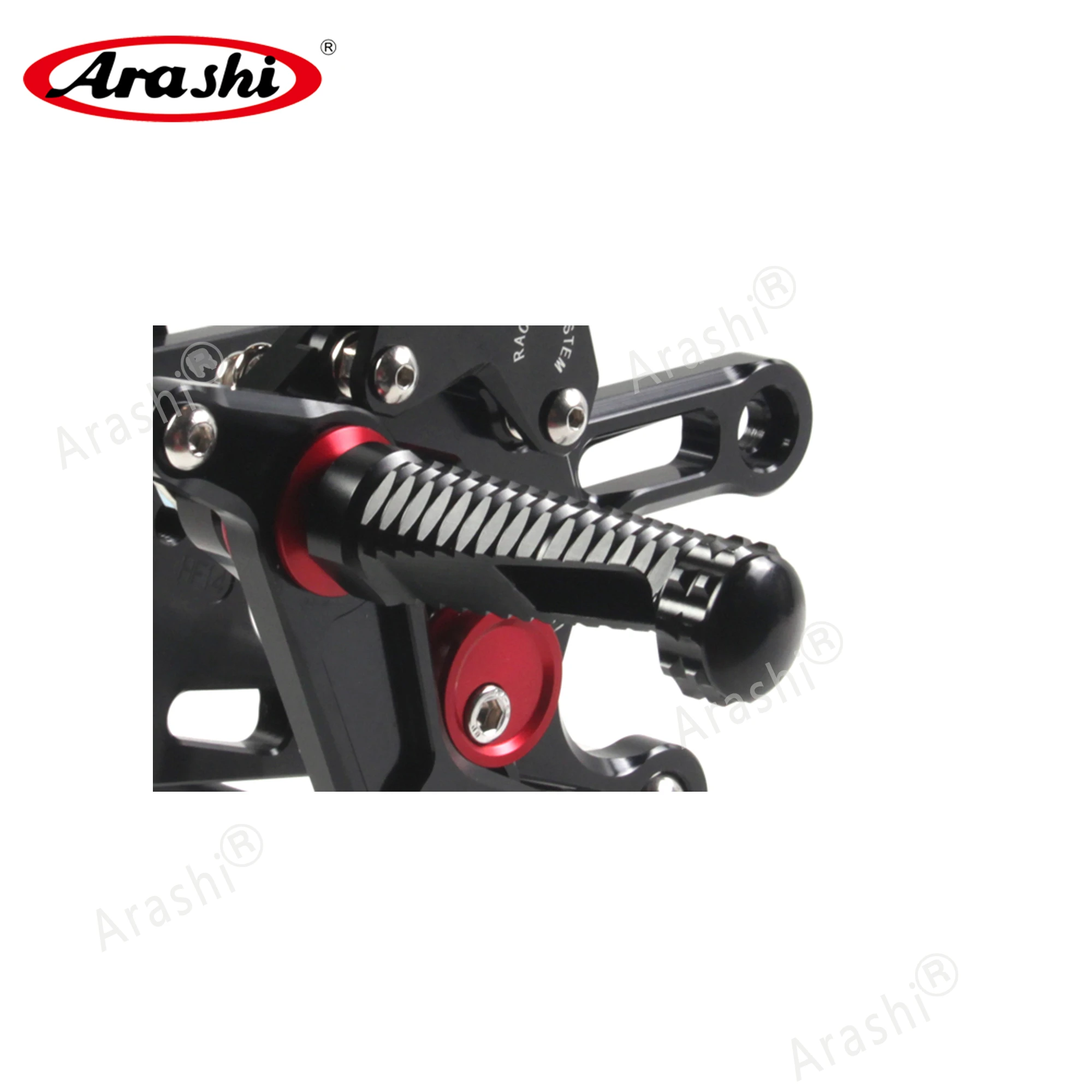 Arashi V2.0 Rearset Foot Peg CNC Adjustable Footrest Motorbike Replacement Spare Part Anti Slip Pegs Universal Aluminum Alloy