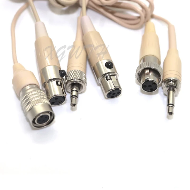 مزدوج فوق الأذن سماعة ميكروفون عقال رئيس يرتدي هيئة التصنيع العسكري ل Shure Sennheiser AKG MiPro الصوت تكنيكا 4Pin 3Pin TA4F 3.5 مللي متر