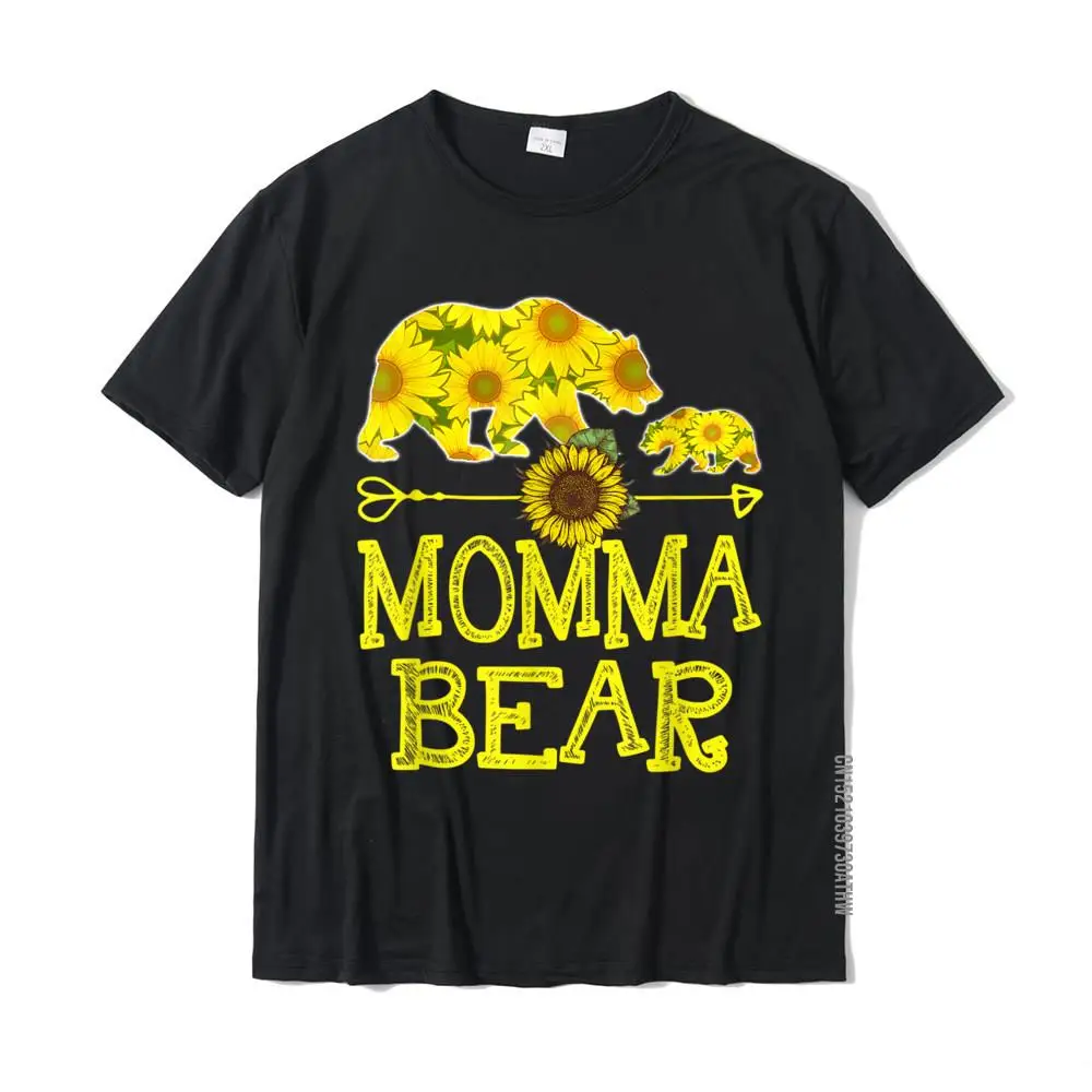 Momma Bear Sunflower T-Shirt Funny Mother Father Gift T-Shirt Casual Simple Style Tops Shirt New Coming Cotton Men Top T-Shirts