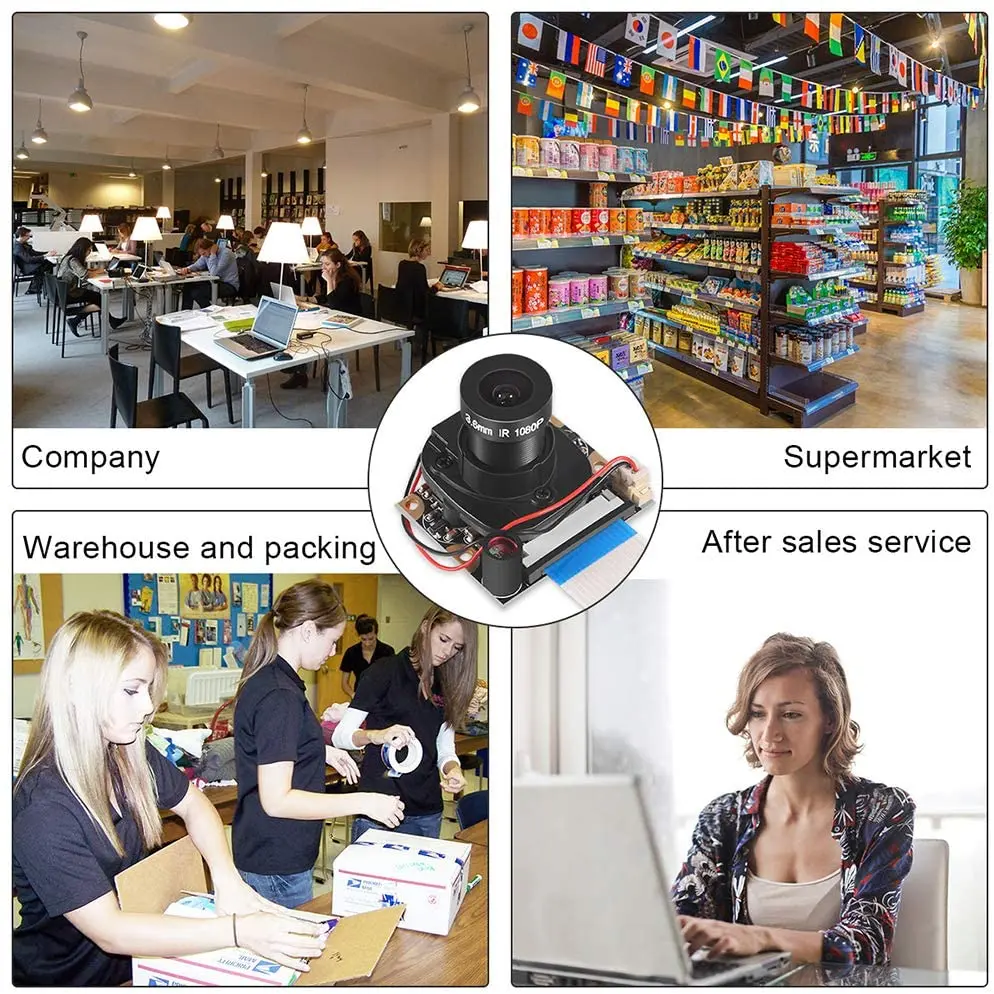 Raspberry Pi 4 B 3 B + Camera Module Automatische Ir-Cut Switching Dag/Nachtzicht Video Module verstelbare Focus 5MP 1080P