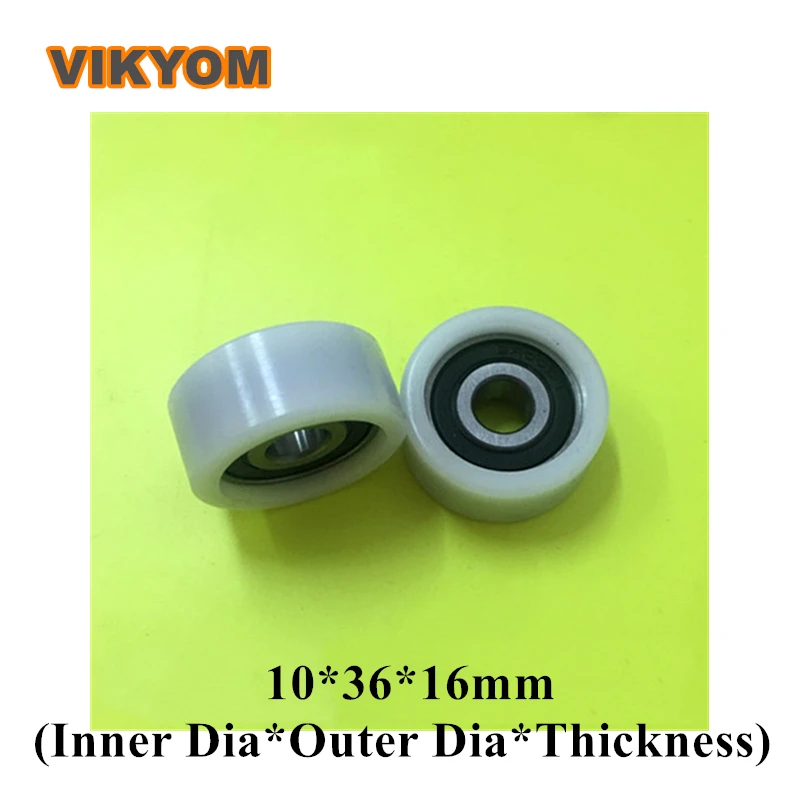 

10x36x16mm Coated POM Bearings 6200 Plastic Pulley Wheel Deep Groove Ball Bearing With Nylon Cage Sealed Bearing For Furniture