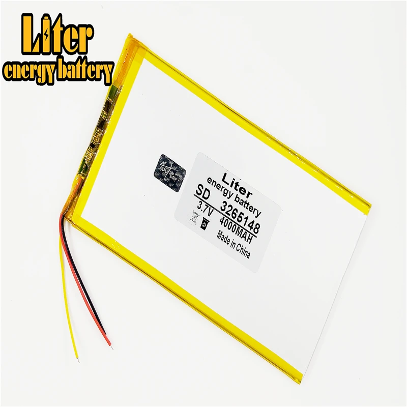 3 lignes 3.7V,4000mAH,3265148 polymère lithium ion / Li-ion batterie pour jouet, batterie externe, GPS,mp3,mp4