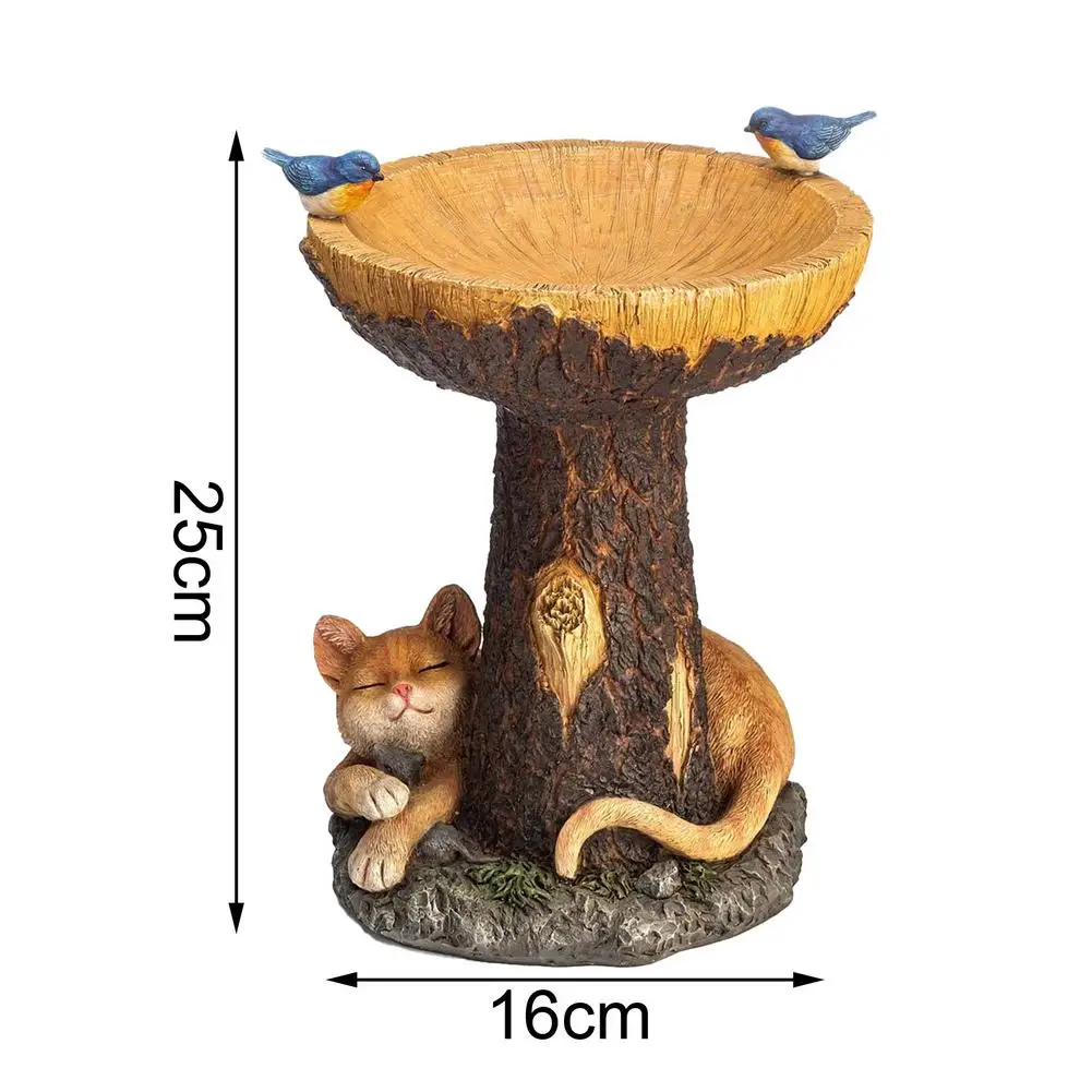 Ogrodowa kąpiel dla ptaków Polyresin Bird Feeder Ozdoba na biurko do dekoracji wnętrz na zewnątrz Rzemiosło żywiczne Karmnik dla ptaków w kształcie