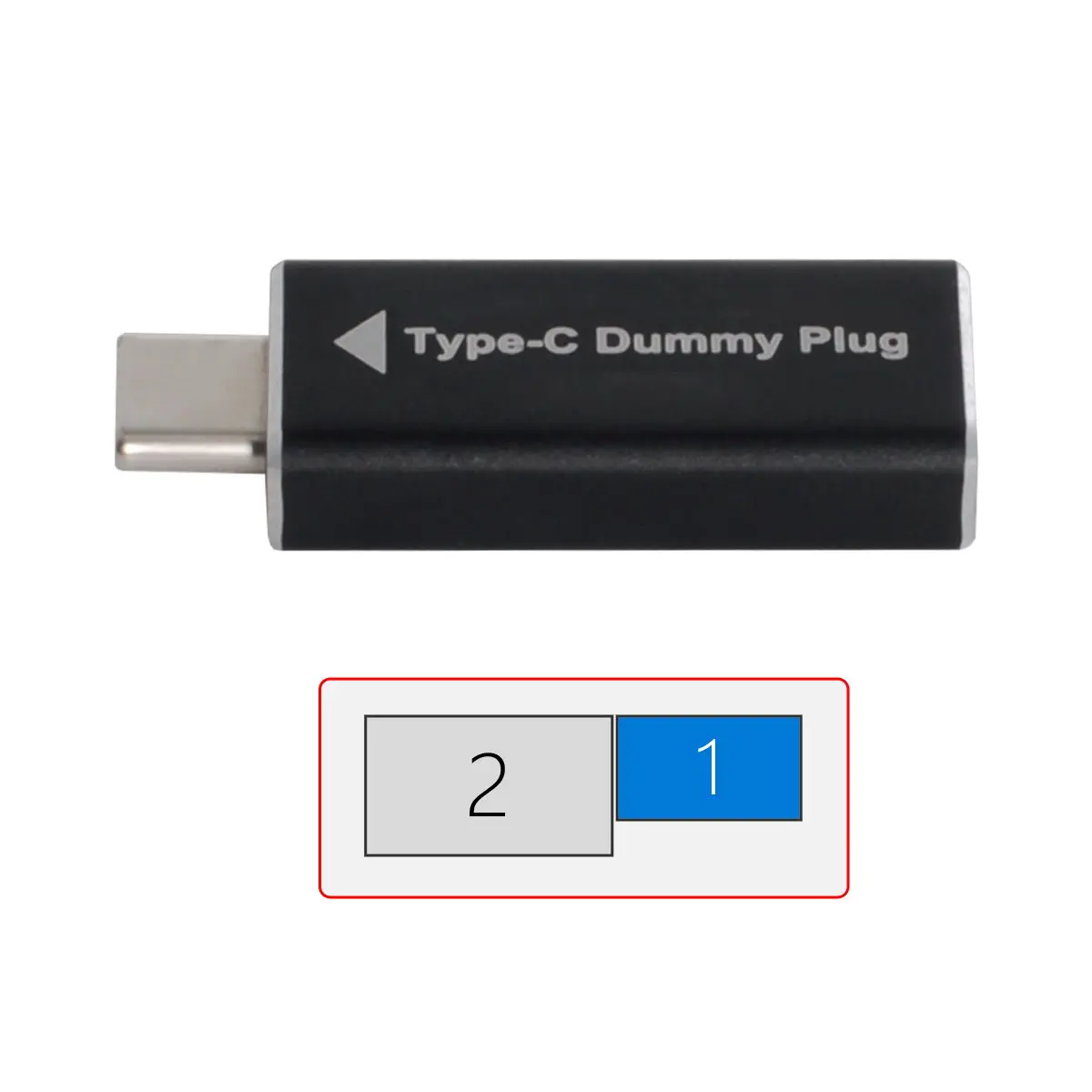 Cy Virtuele Display Adapter USB-C Type-C Ddc Edid Dummy Plug Headless Ghost Display Emulator 1920x1080p @ 60Hz