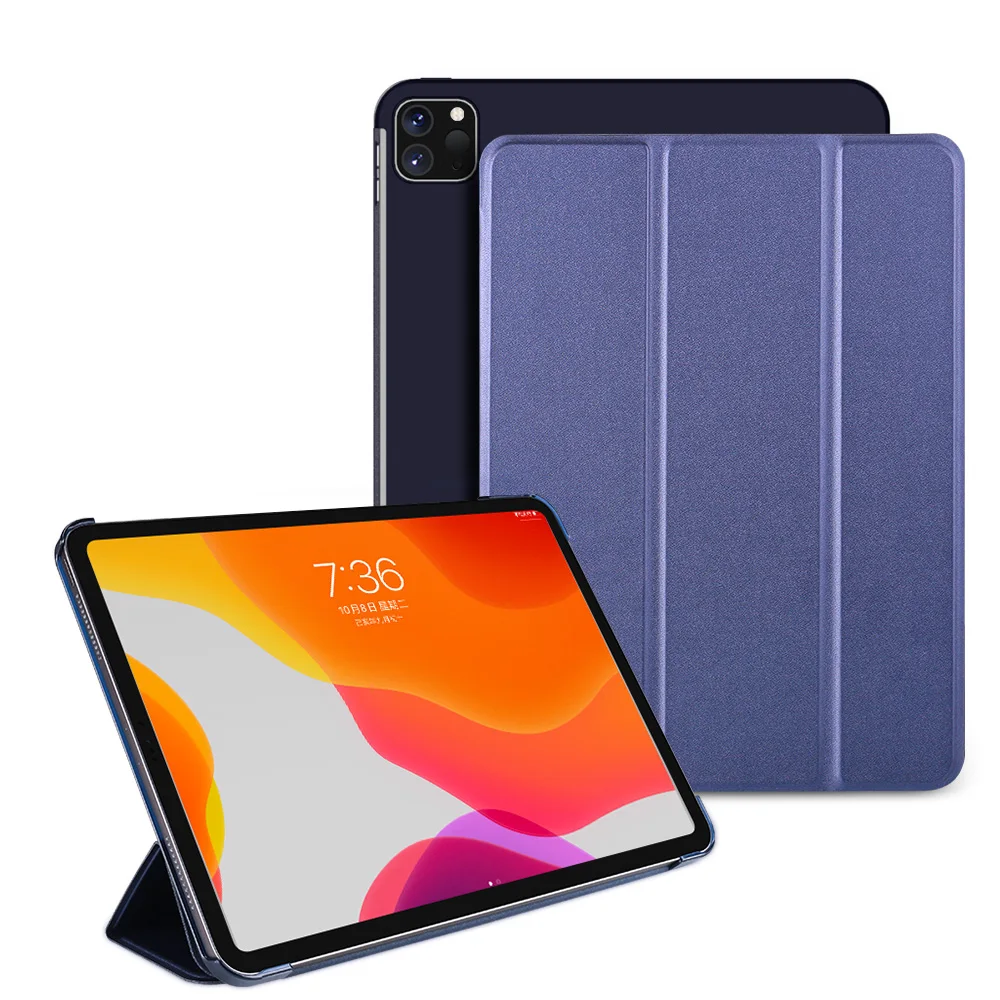 Case For iPad Pro 11 Case 2020 2nd Generation PU Leather Smart Cover For iPad Air 4 2020 10.9 inch Plastic Hard Back Tablet Case