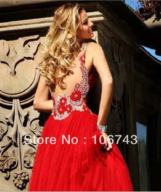 2018 new design red flowers vestido de noiva sexy backless Elegant beaded party prom evening gown Mother of the Bride Dresses