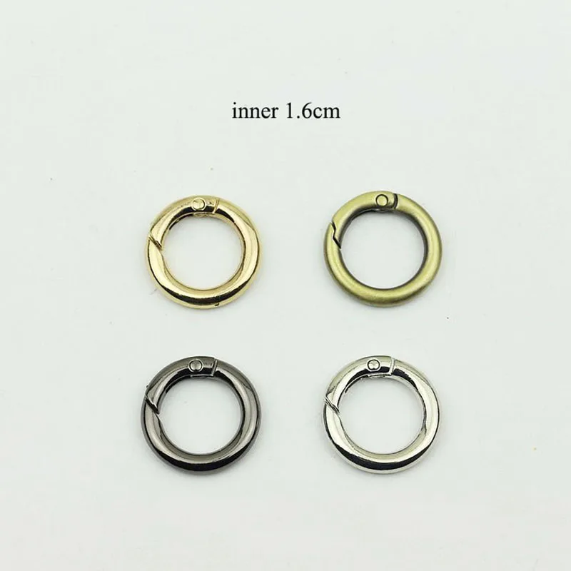 

30Pcs 16mm Spring Alloy Metal D O Ring Bags Belt Strap Dog Chain Round Buckles DIY Snap Clasps Clip Bag Accessories