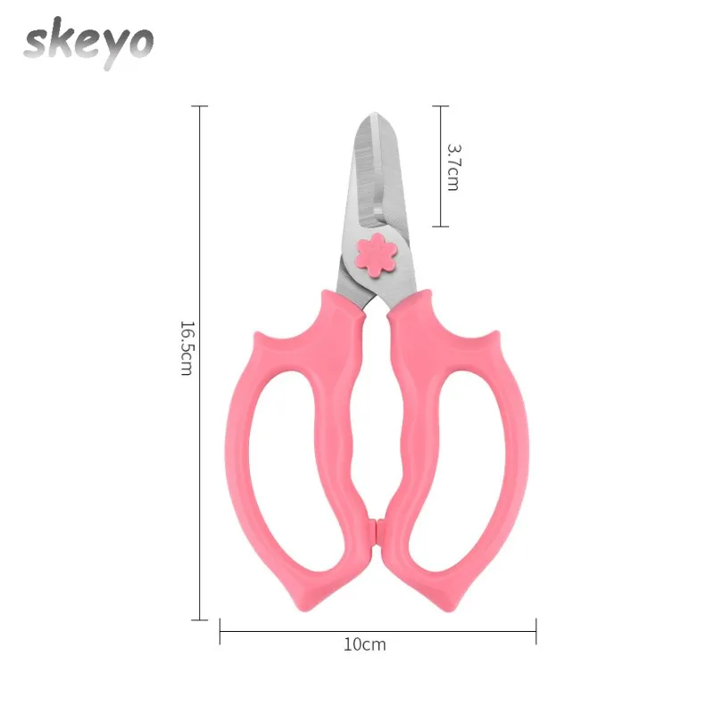 Stainless Steel Flower Shears Teaching Garden Scissors Florist Pruning Cut De-Thorn Orchard Arrangement Tools Plant Trimming