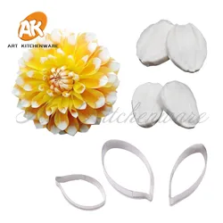 7pcs/set Dahlia Impression Flower Mold Silicone Veiner Mold Cake Decorating Fondant  Sugarcraft Cake Mold for Sugar Flower