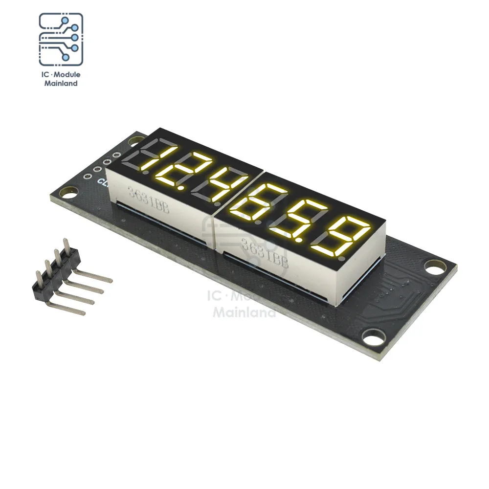 LED Digital Display Módulo de tubo, 4 Bits, 6 dígitos LED, 5V, 7 segmentos, TM1637, ânodo tubo decimal, 0,36\