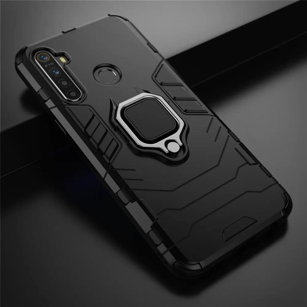 For Realme 5 Case RMX1911 Magnetic Car Shockproof Ring Armor Cover For OPPO Realme 5 Pro RMX1971 Realme5 5pro Coque Skin Fundas