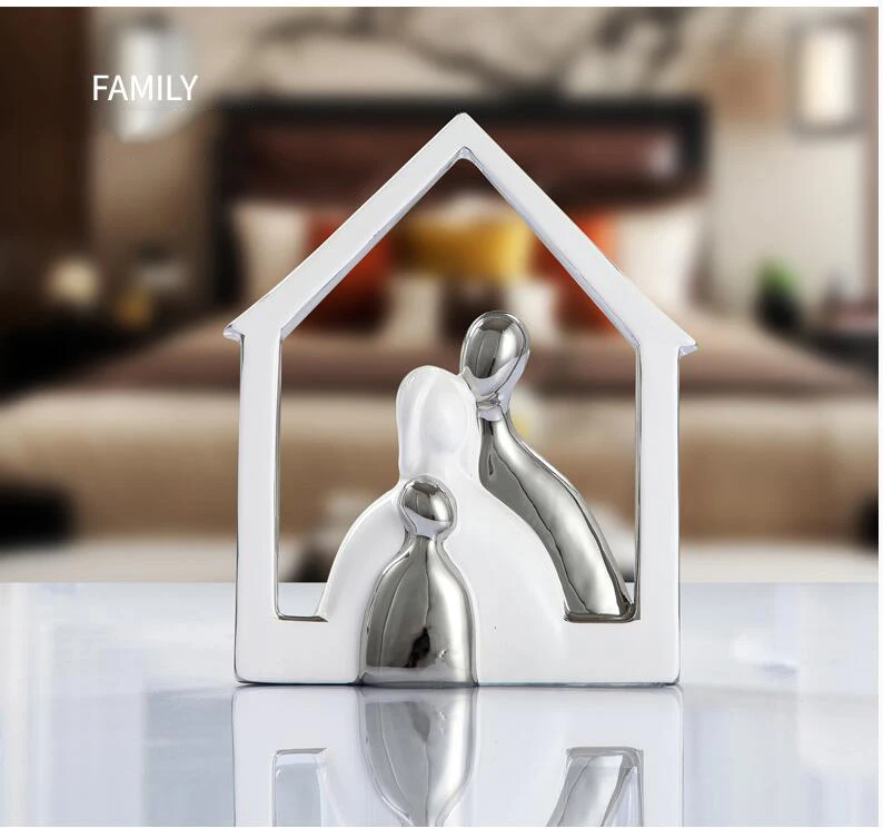 

Modern Ceramic Couple Photo Frame Ornaments Home Figurines Crafts Livingroom Bedroom Furnishing Decoration Wedding Romantic Gift